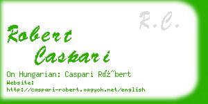 robert caspari business card